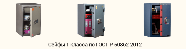 Каталог взломостойких сейфов 1 класса.